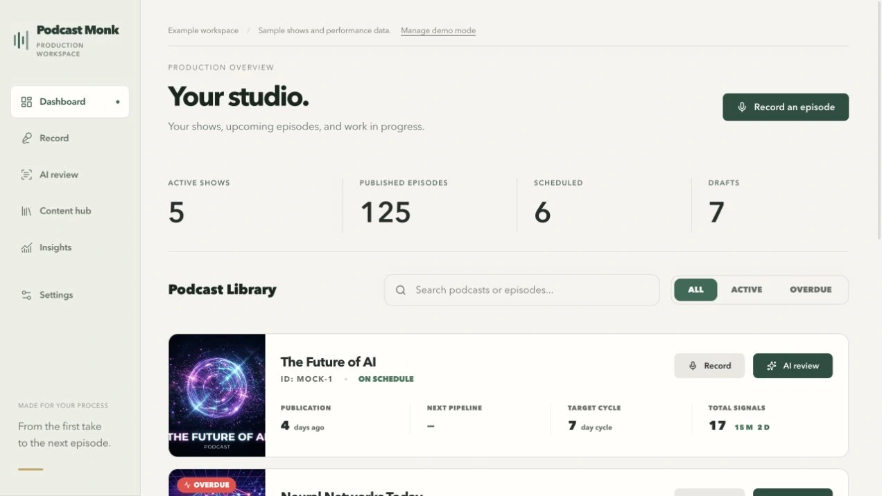 Podcast Monk Studio